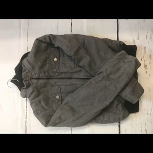 VNTG Urban Republic(L) Gray Suede Lined Bomber